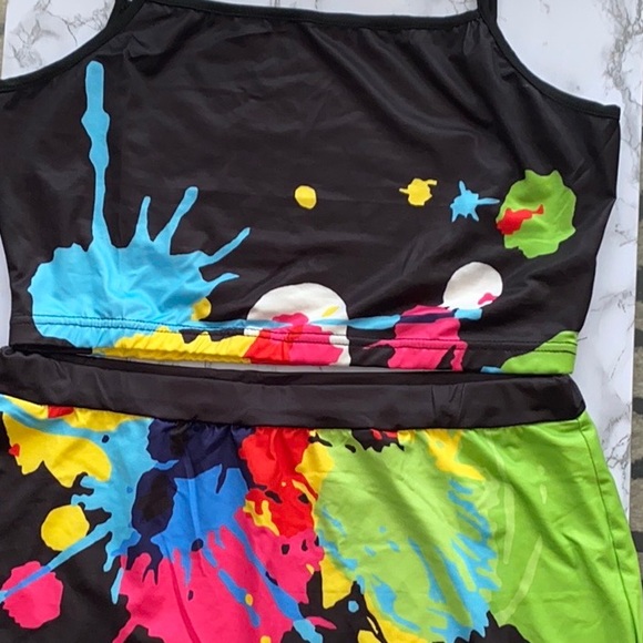 Two Piece Sleeveless Crop Top Bo Dycon Shorts Set - Picture 3 of 4